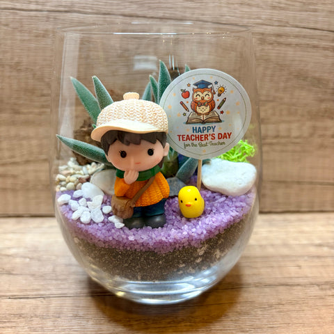 For My Favorite Cher Teacher's Day Succulent Terrarium