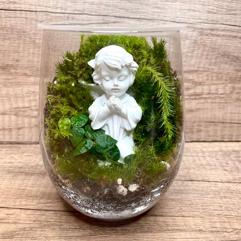 NEW! Angel’s Grace Holland Moss Glass Terrarium