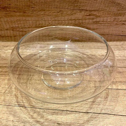 Round Glass Flat Bowl