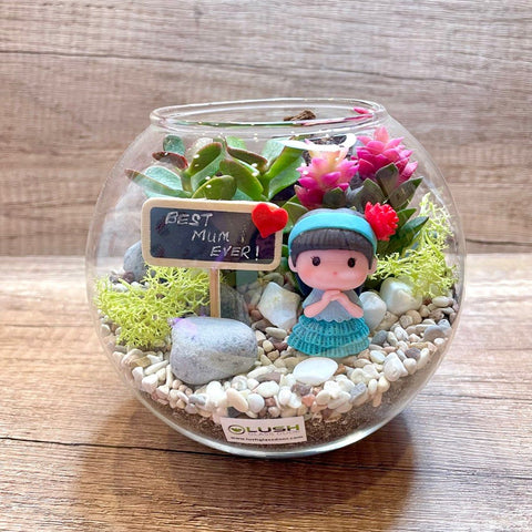 Best Mum Ever Succulent Bowl Terrarium