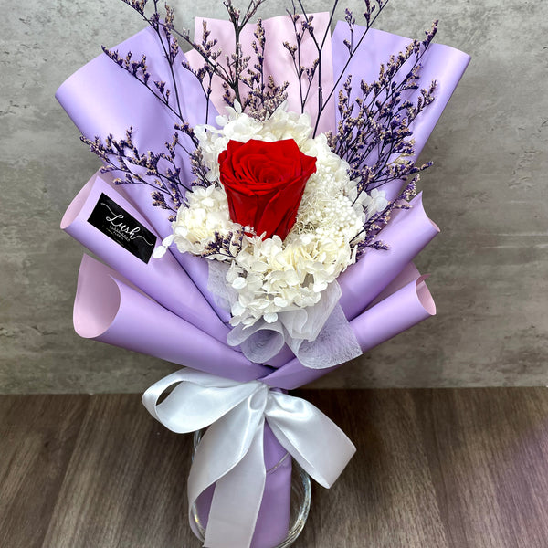 Aalia Preserved Flower Red Rose Bouquet