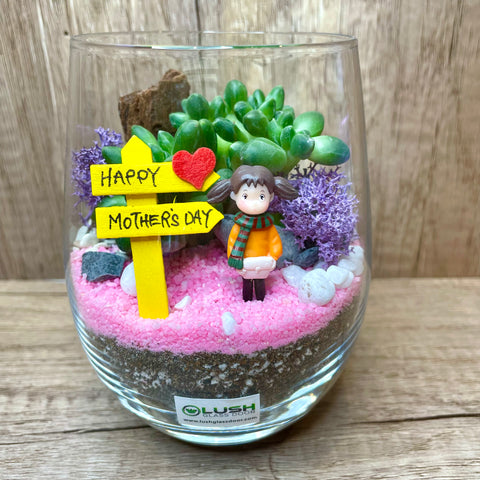 Mother's Day Angelica Succulent Terrarium