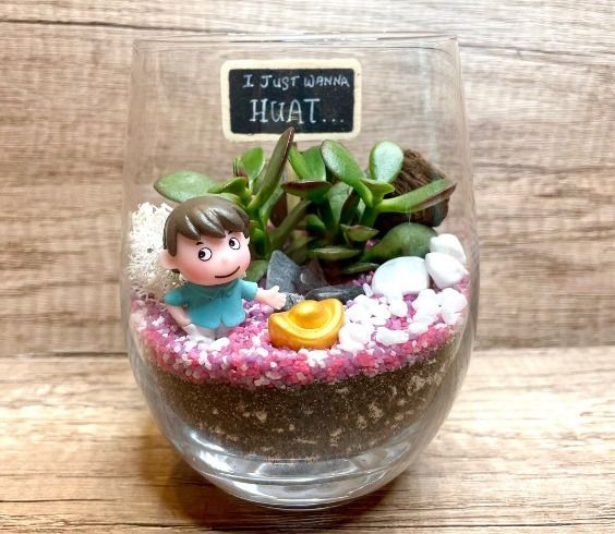 I Just Wanna Huat Succulent Terrarium