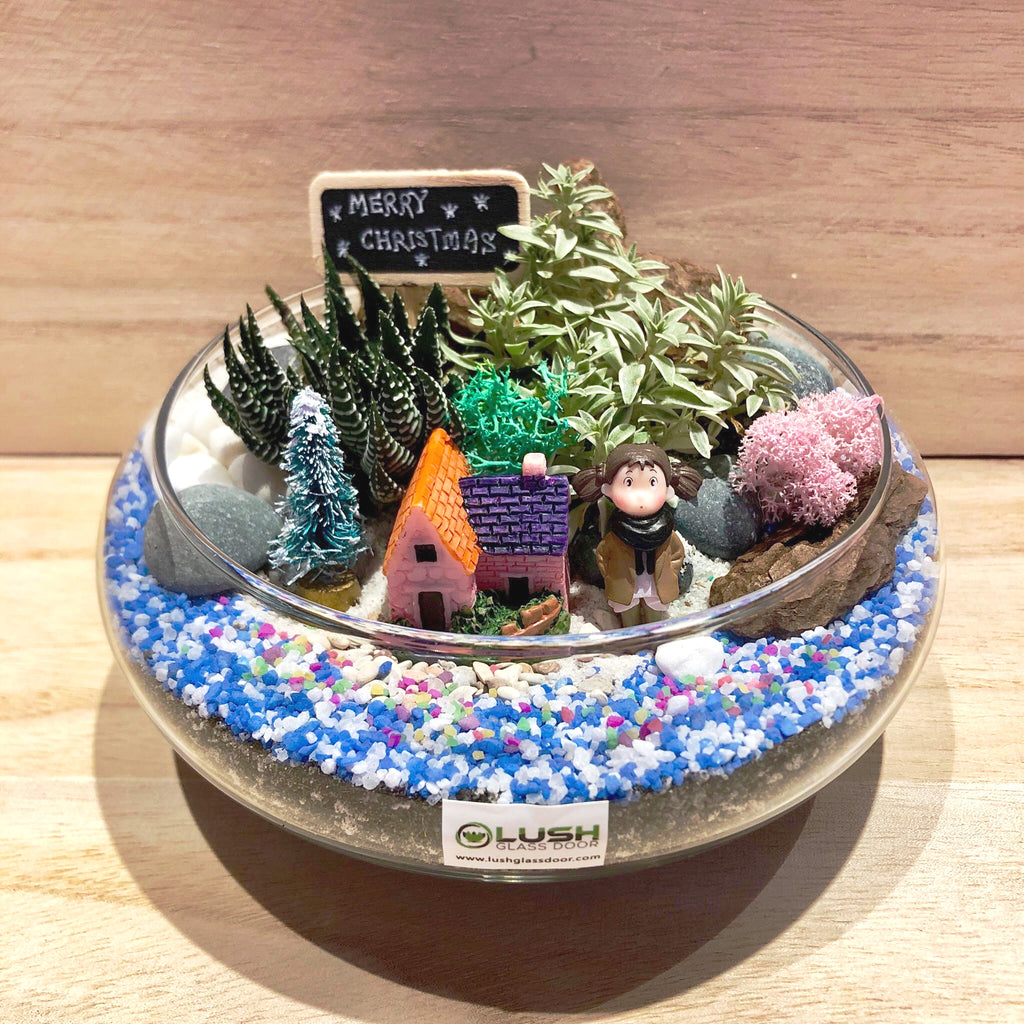 christmas succulent terrariums Holly Jolly Christmas Succulent Terrarium Created by Lush Glass Door, Singapore's Terrarium One Stop Online Shop