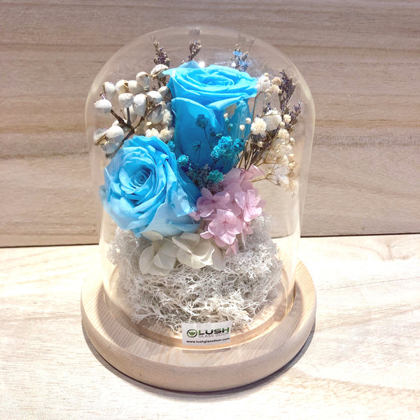 Lacee Eternal Rose Preserved Flower Glass Dome