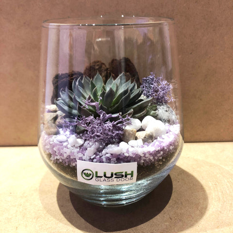 Customised Timo Zen Themed Succulent Terrarium by Lush Glass Door Singapore