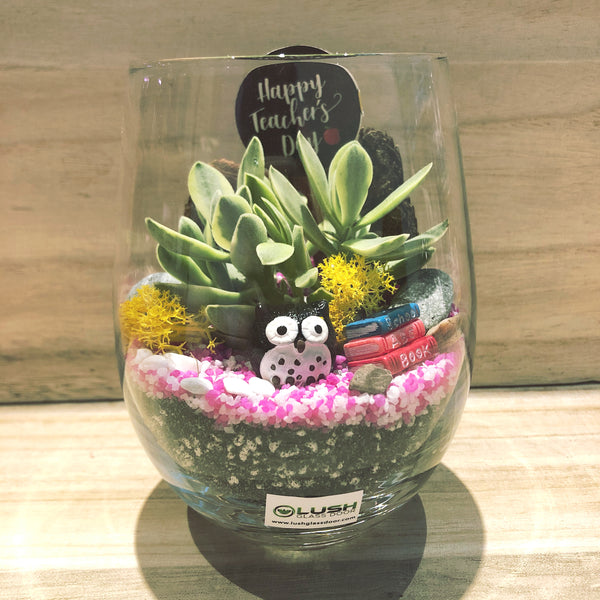 Owlsome Succulent Terrarium