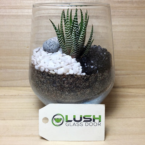 Customised Sia Zen Themed Succulent Terrarium by Lush Glass Door Singapore