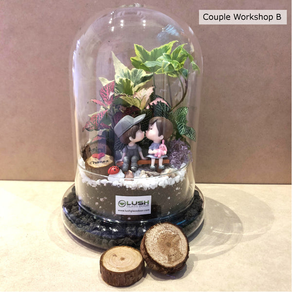 Valentine Day Couple Terrarium Workshop Package B