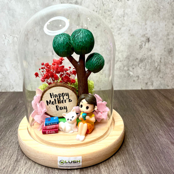 Mother's Day Celyn Preserved Baby Breath in Dome Glass
