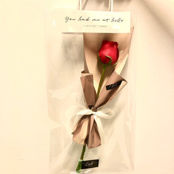 Aleyna Single Stalk Fresh Rose Bouquet