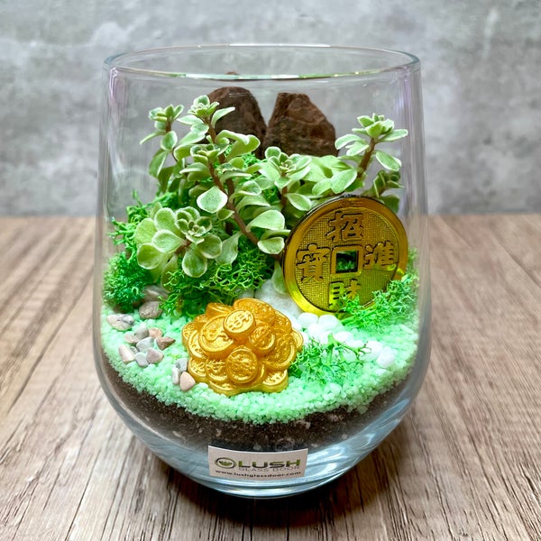 Auspicious CNY Succulent Terrarium Workshop (Tall Glass)