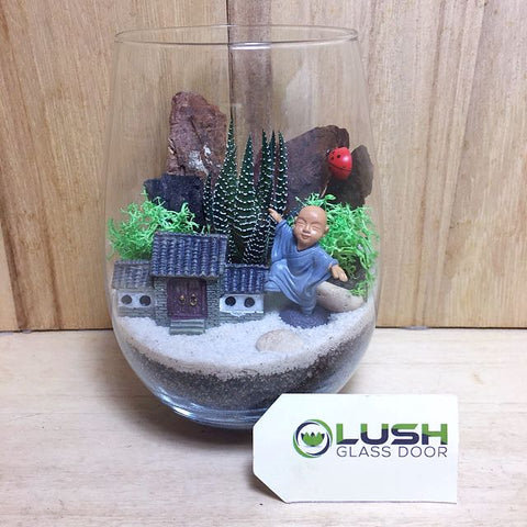 Customized Maximus Succulent Terrarium by Lush Glass Door Singapore