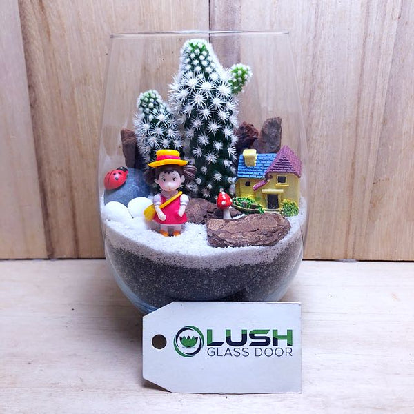 Customized Wyndham Succulent Terrarium by Lush Glass Door Singapore