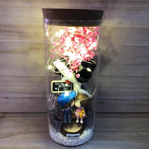 Aimee Eternal Baby Breath Fairy Light Glass Jar