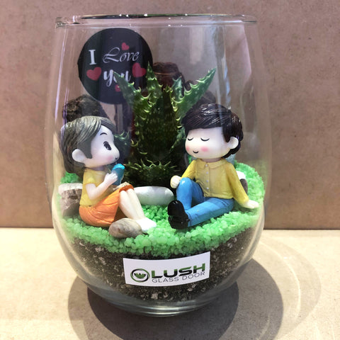 Customized Arabella Succulent Terrarium by Lush Glass Door Singapore 